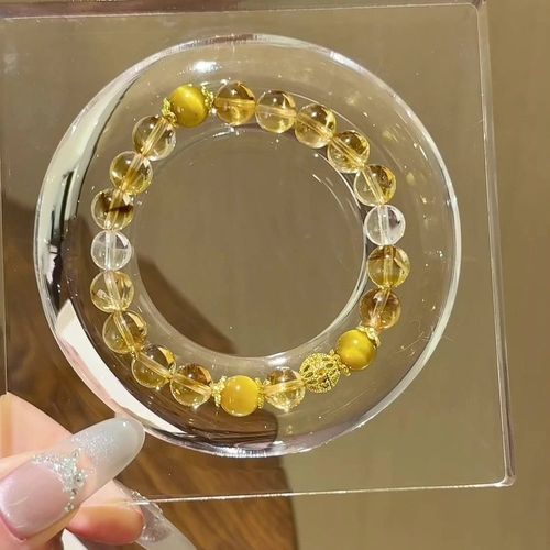 クォーツ×ゴールドタイガーアイ ブレスレット