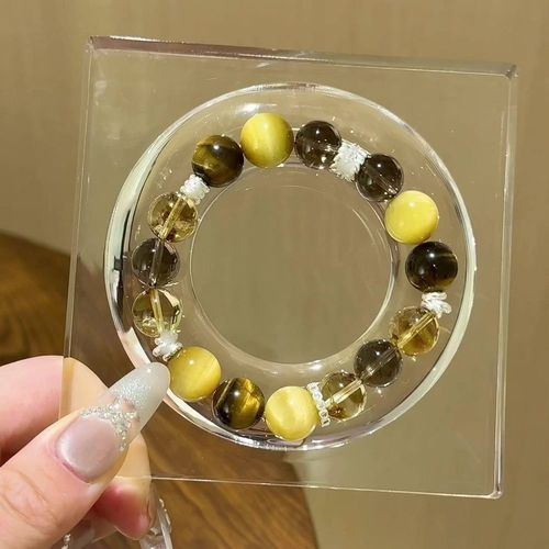 タイガーアイ×スモーキークォーツ ブレスレット